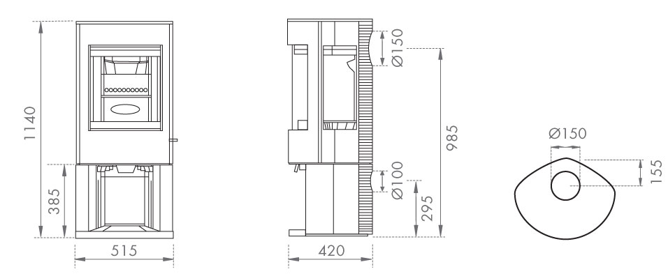 Astroline 3CB Dimensions