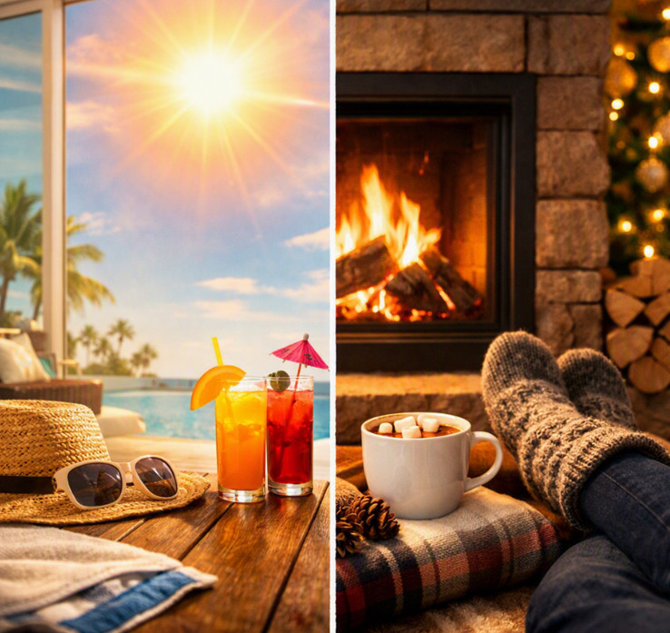 Summer and Winter scene